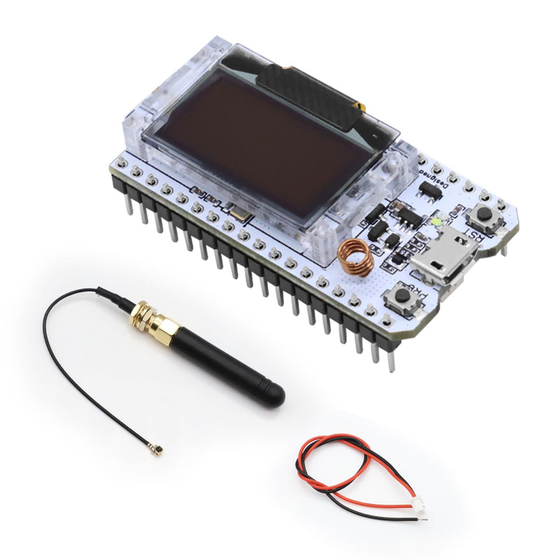 LoRa ESP Module, SX1276 LoRa V2 Board with OLED Display and Antenna, V2 ESP WiFi Bluetooth IOT Board CP2012 868MHz-915MHz for Arduino