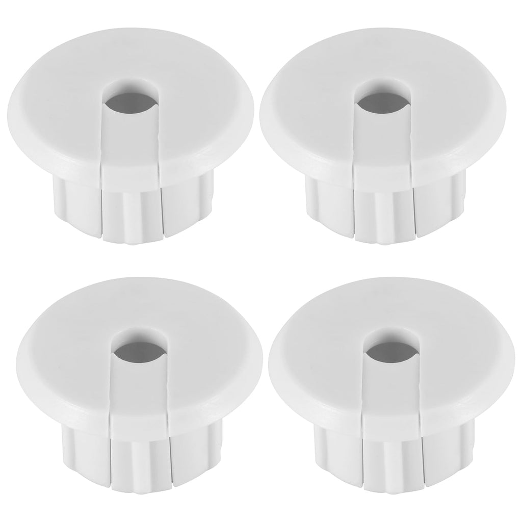 4pcs Cable Routing Kit for Starlink Dishy Ethernet Cable, Plastic Cable Wall Grommet for Cable Adapter Feed-Through Cable Bushings for 1 Inch Wall Cord Hole and Furniture Wire Hole (White) White