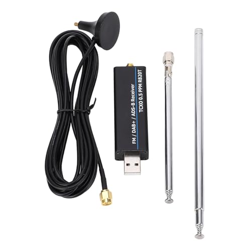 RTL SDR Receiver Full Band Aluminum Enclosure and 2 Antennas Receiver Radio Receiver Software Defined Radio (100kHz-1.7GHz)