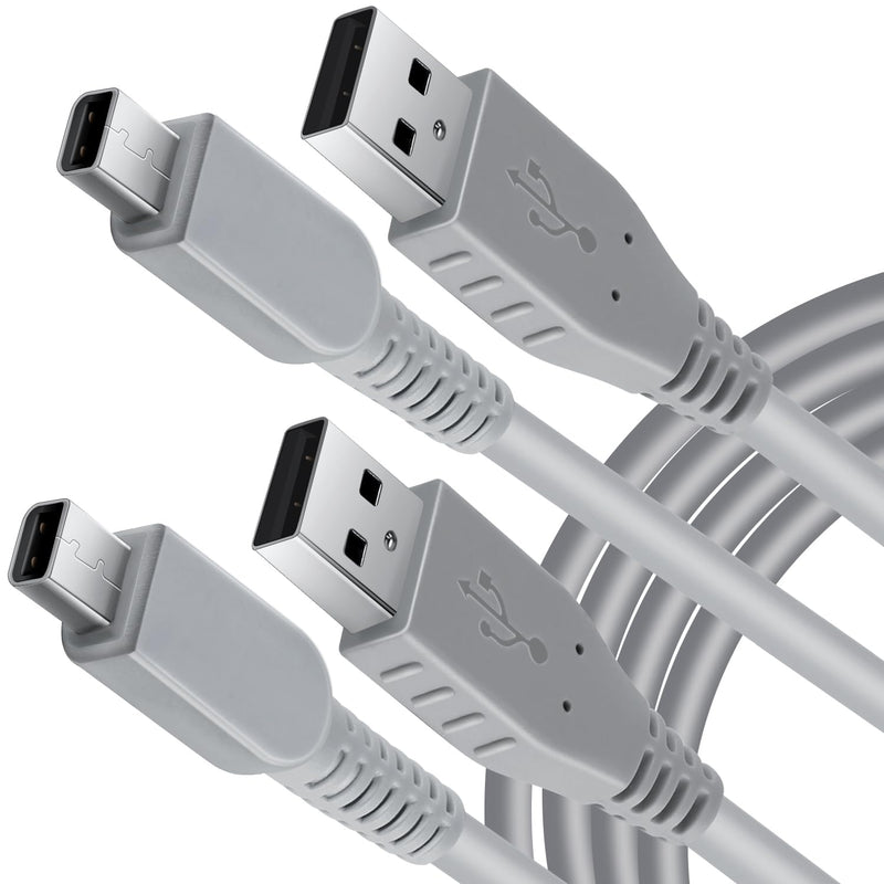 3DS Charger Cable - 4.9FT OEM Original Replacement Power Charging Cord for New 3DS XL New 3DS 3DS XL New 2DS XL New 2DS 2DS XL 2DS DSi DSi XL (Bulk Packaging) (2) 2