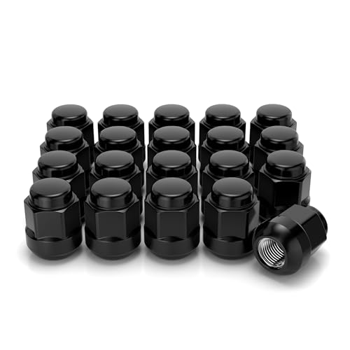 White Knight M12x1.5 Lug Nuts for Select Honda and Acura, Factory Style (Black Chrome) Radius Seat – WN20107BK-20AM (20 Pack) BLACK CHROME 1.17" HT (20 Pack)