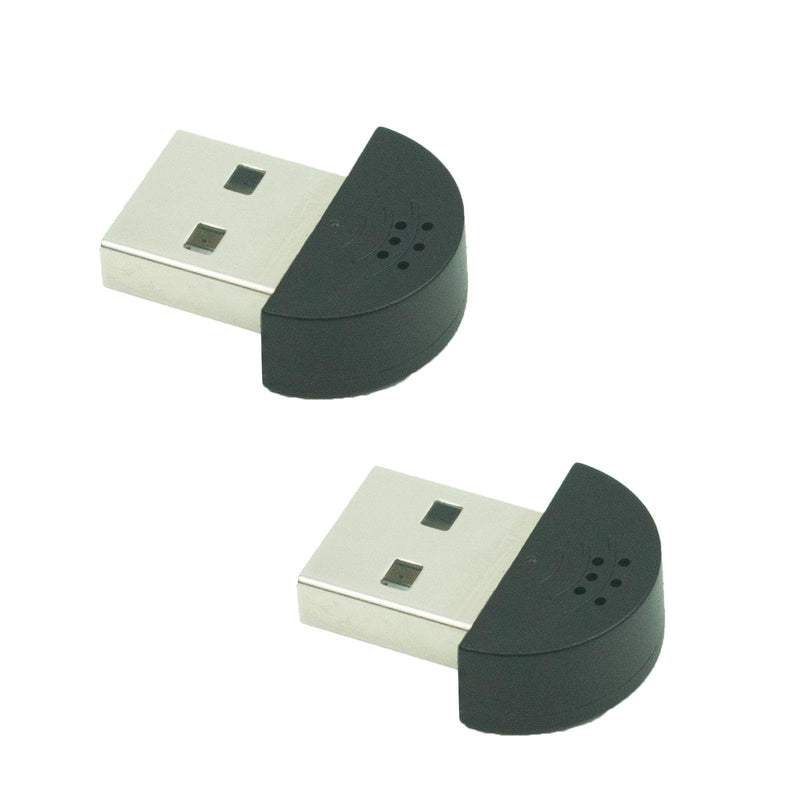 Mini USB microphone, plug and play, driver-free, mini mic for Mac desktops and laptops are convenient and practical. Ideal for web chat, gaming, and video conferencing (Black) Black