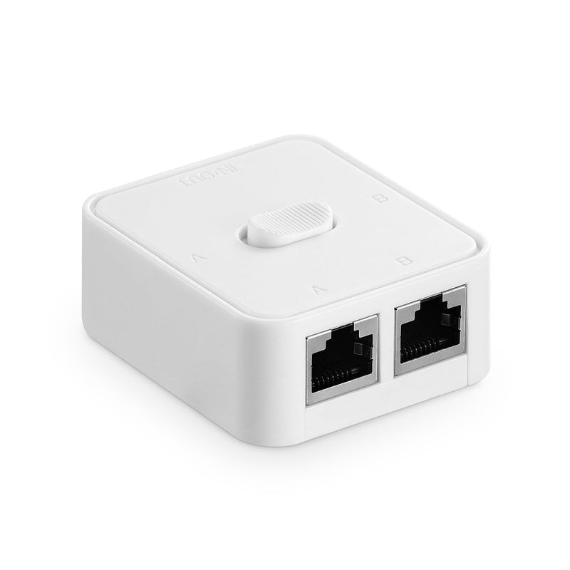 Gigabit Network Switcher, 10/100/1000Mbps, 2 in 1 Out 1 in 2 Out YuLinca Network Selector, Bidirectional Manual switcher for Cat 5, Cat 5e and Cat 6