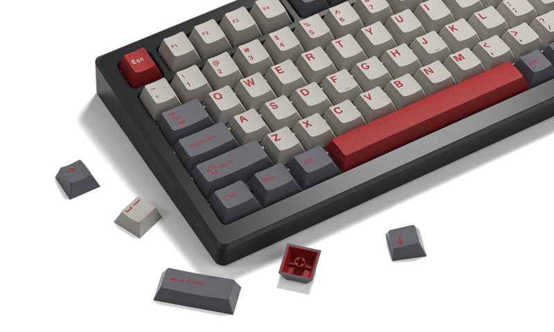 Womier Keycaps, Custom PBT Doubleshot Keycaps 60 65 75 100 Percent, Cherry Profile Retro Keycaps, 61/64/68/84/87/100/104/108 Gaming Mechanical Keyboard Keycaps, 132 Keys Keycaps Set (Gorpcore Style) Gorpcore Style