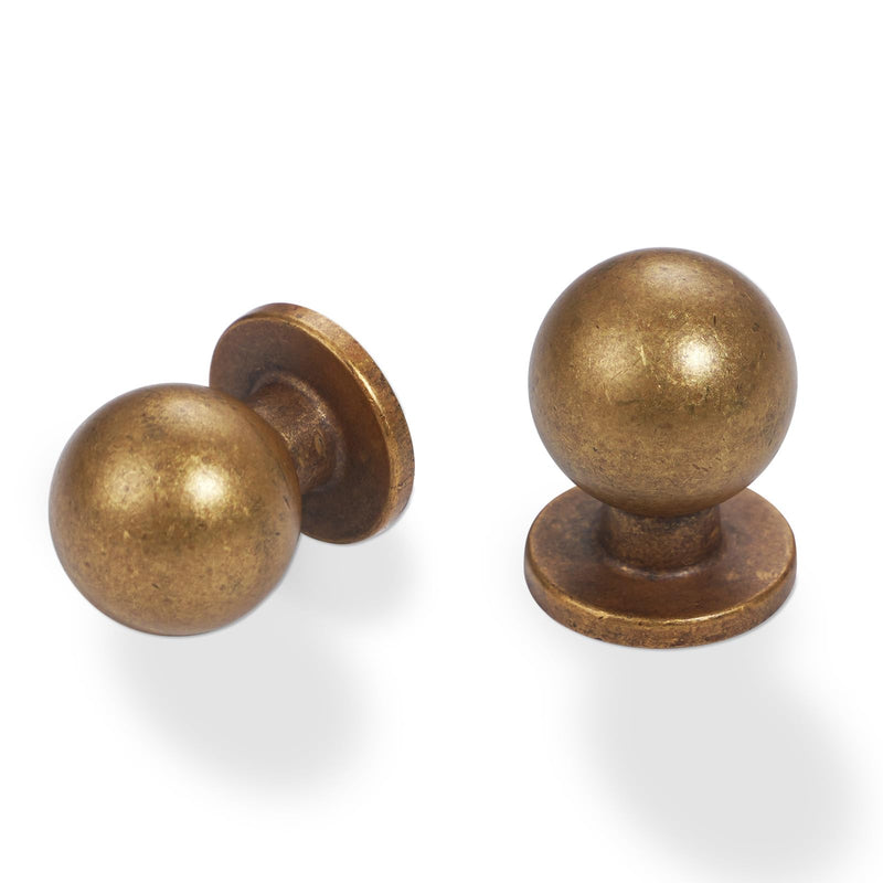 10 Pack Antique Brass Cabinet Knobs - Zinc Alloy Vintage Drawer Knobs for Kitchen Hardware Knob 10