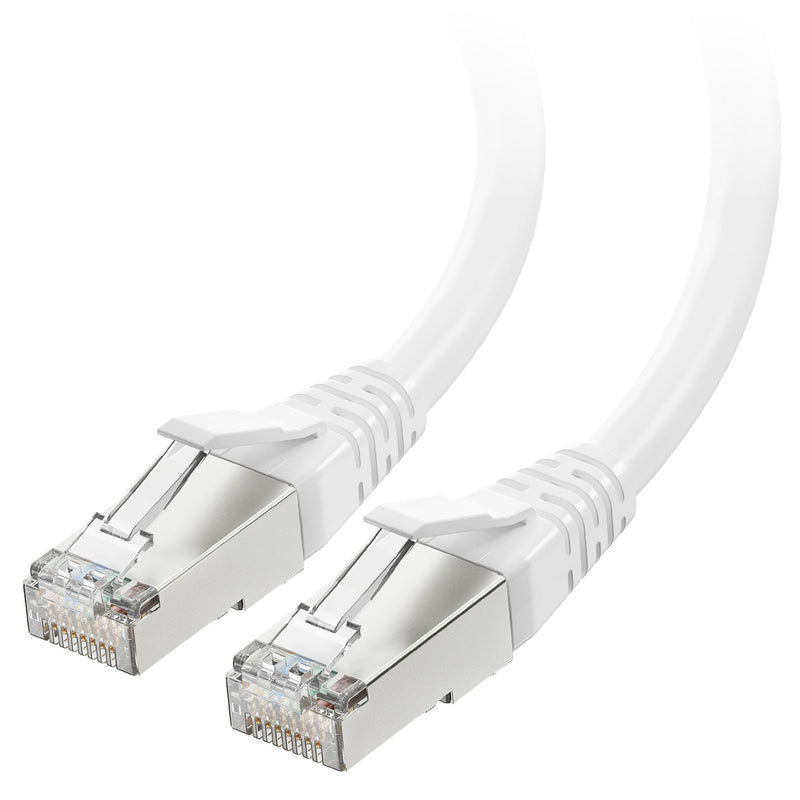 Cable Matters [Cat8 Certified] 40Gbps Long Shielded Cat 8 Ethernet Cable - 50ft, 2000Mhz Category 8 Ethernet Cord, Cat8 Cable for Gaming, White 50 ft 1-Pack