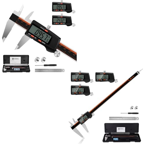 HARDELL Digital Caliper 6/12 Inch with Large LCD Screen，Calipers Measuring Tool with Auto-Off Feature, Inch/Millimeter Conversion, Electronic Vernier Caliper Micrometer for Jewelers/Woodworkers/DIY