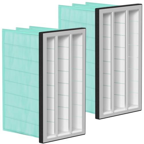 24x12x12 MERV 14 Inner Synthetic Pocket Air Filter Replacement Compatible with 750-ER Air-Tech HP Jet AFS-1000B AFS-1000C, JDS 14003 Powermatic 1791082 JET 708733 Air Filtration, 2 Pack