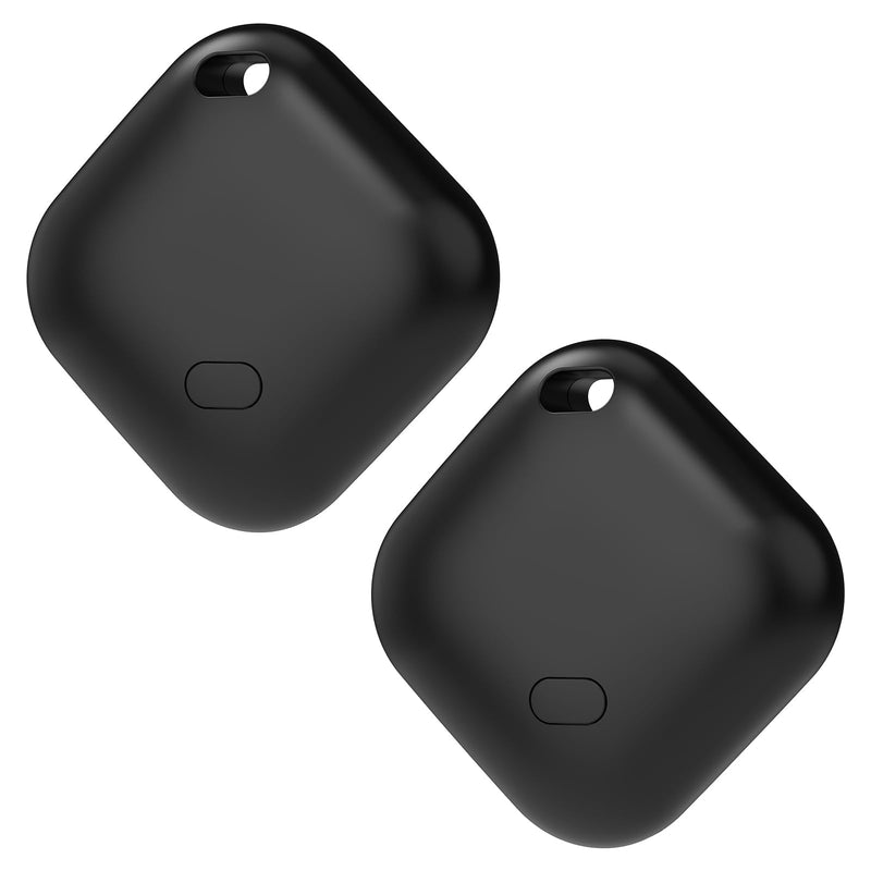 Key Finder, Wallet Tracker Works with Apple Find My (iOS only), Replaceable Battery, Water-Resistant, Bluetooth Item Finder for Bags, Luggage, Pets & Backpack, 2 Pack Black
