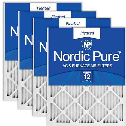 Nordic Pure 14x14x1 Pleated MERV 12 Air Filters 4 Pack