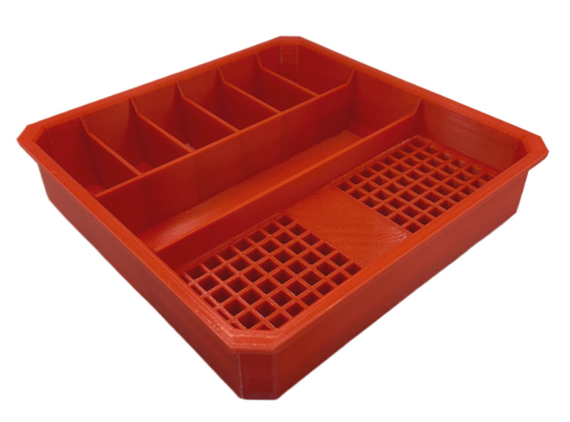Impact bit holder insert for Packout Low Profile Organizers (7 Compartment + 110 Bit) (Red) Red
