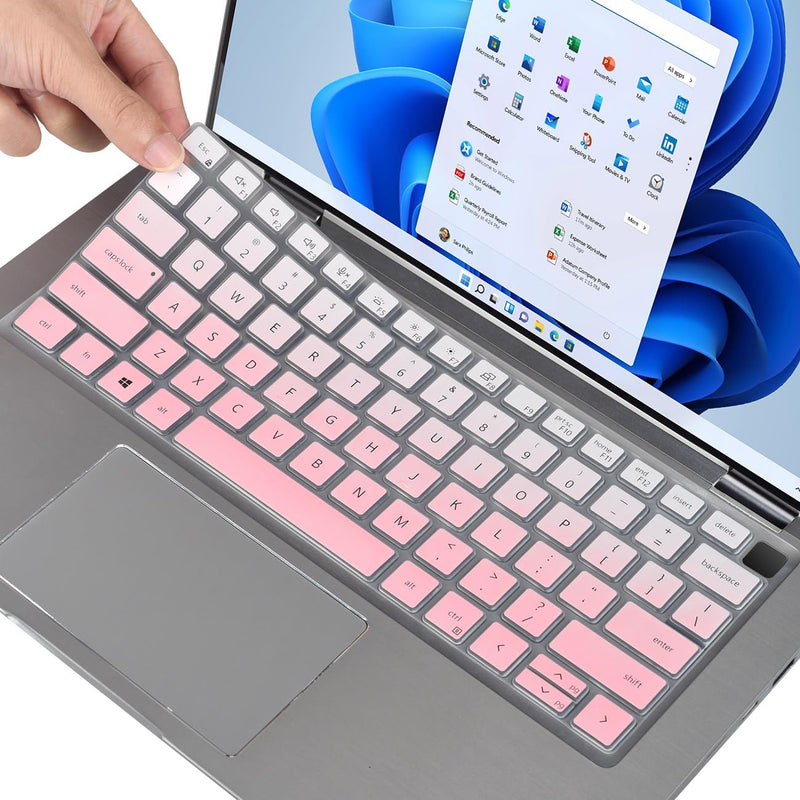 Keyboard Cover for 14" Dell Latitude 3440 5440 5430 5431 5420, Dell Latitude 14" 7440 7430 7420 7410, Dell Latitude 14" 9420 9430, Dell Latitude 9520 9510 7520 15.6" Keyboard Cover Skin, Ombre Pink