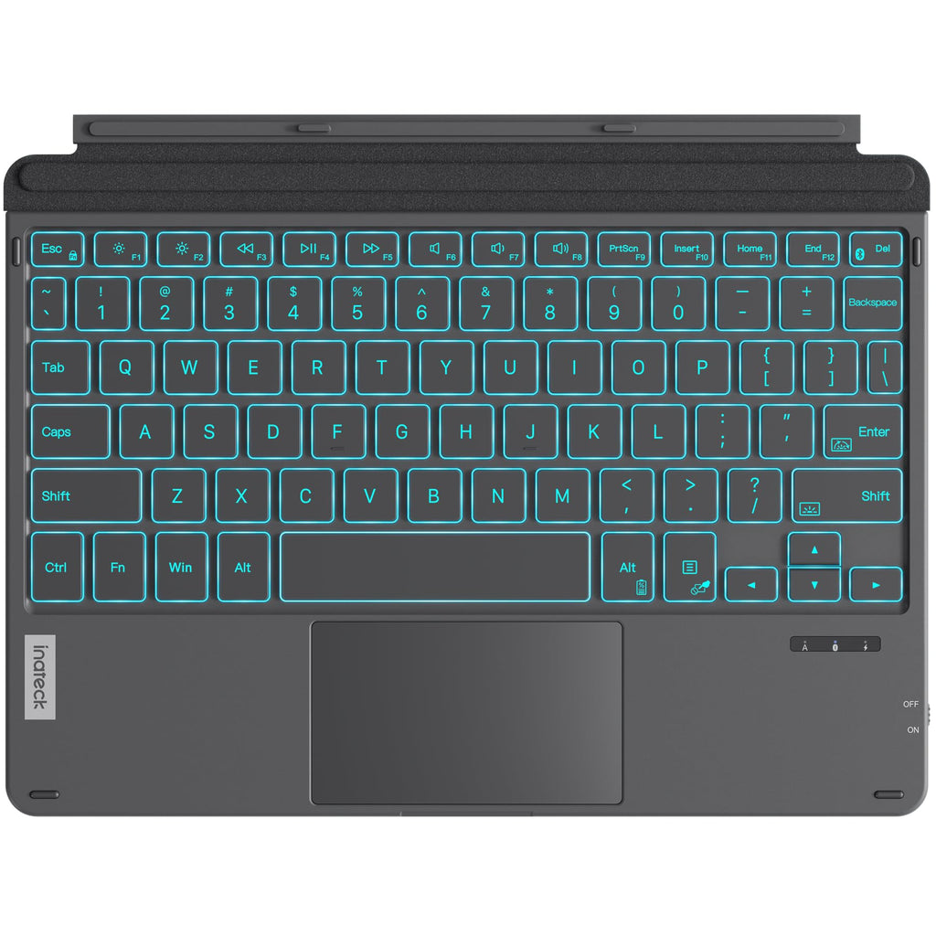 Inateck Surface Go Keyboard, Bluetooth 5.3, 7-Color Backlight, Compatible with Surface Go 4 (2023), Surface Go 3/2/1 Gen, with Trackpad, KB02028 Surface Go Keyboard Upgraded