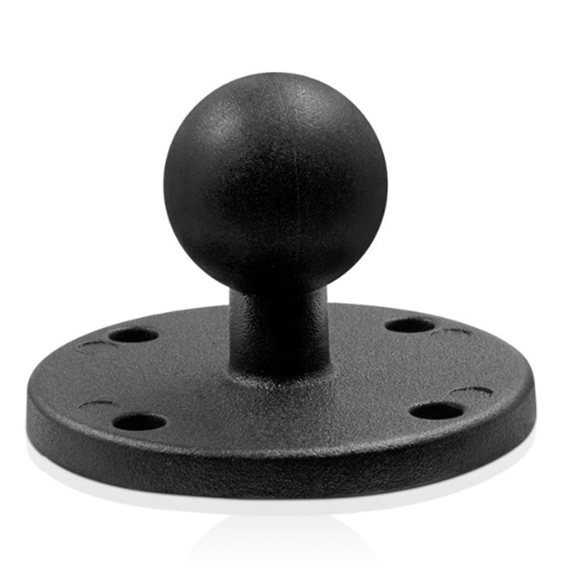 Strg 1'' Ball Mount with Aluminum Alloy Round Plate, Universal Electronic Device Mounting Ball Base with AMPS Holes Compatible with RAM Mount and All 1 Inch/B Size/ 25MM Ball Double Socket Arms Base Diameter: 63mm