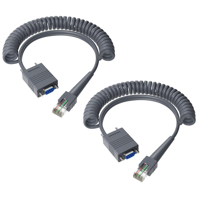 (2PCS) 16.4ft RJ45 to RS232 Cable Barcode Scanner Cable RJ45 for Motorola/Symbol/Zebra DS2208 Cable LS2208 LS4278 LS3578 MC9190-G DS2278SR DS4308 DS6878 DS4208 DS8108 DS8178 DS9308 DS9908 DS9208 Cable
