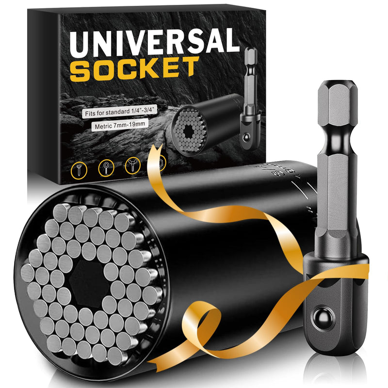 Stocking Stuffers for Men Adults, Super Universal Socket Tools Gifts for Men, Mens Stocking Stuffers Cool Stuff Gadgets Present Ideas Gifts for Men Dad Husband Mens Gifts Christmas Who Have Evreything Black