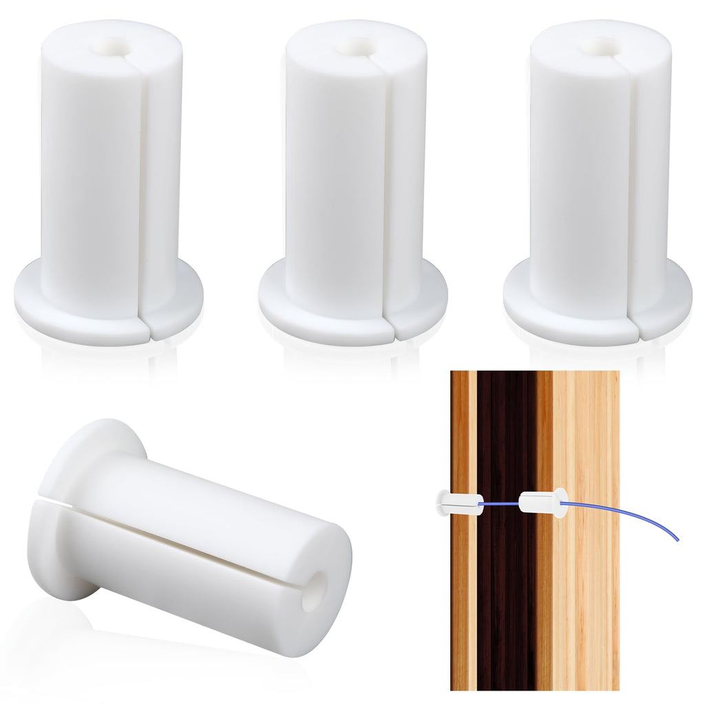 4 Pcs Cable Routing Kit for Starlink, Cable Feed Through Bushings for 1" Wall Hole, Ethernet Cable Wall Grommet for Cables Wall Grommet for Starlink Cable Routers and Ethernet Adapters(White) white