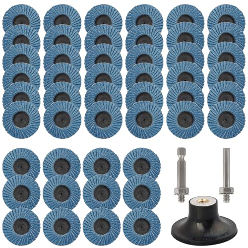48 Pcs 2 Inch Flap Disc Set, Sanding Discs 40 60 80 120Grit 48 Pcs