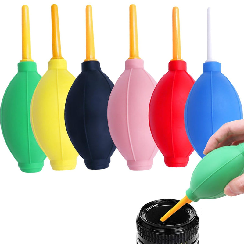 6Pieces Dust Ball Air Blower Silicone Blowing Pump Cleaning Tool Large Size Air Puffer for Removes Dust from Cameras,Watch,Keyboard, Cell Phone, Lenses
