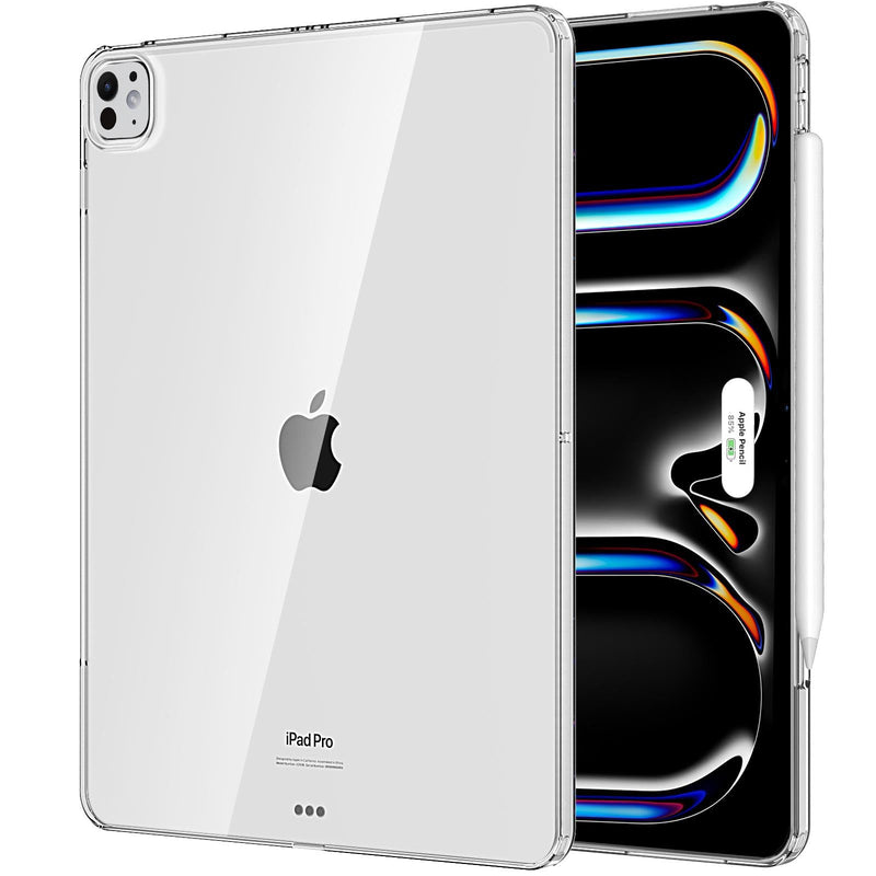 MoKo Clear Case for iPad Pro 11 Inch M4 2024 (5th Generation), Slim & Lightweight Soft TPU Anti-Scratch Back with Shockproof Impact Resistant Raised Edge for iPad Pro 11 2024, Clear