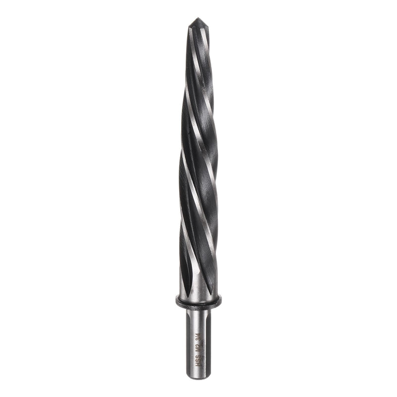 QUARKZMAN Conical Reamer 19 mm, M2 HSS Spiral Groove Bridge Reamer with 1/2 Inch Shank for Reaming Metal Alloys, Aluminum, Wood and Plastic Holes 3/4" x 1/2"