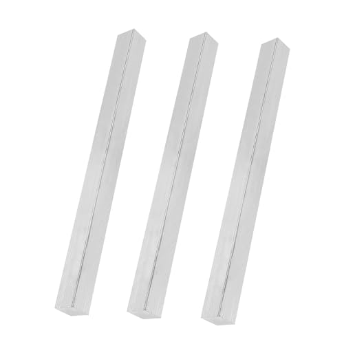6061 Aluminum Flat Bar, 1" x 1" x 12" Rectangle Aluminum Bar Stock, T6511 Solid Mill Stock for Industrial Building, DIY Projects, Metal Crafting and Fabrication（3 Pcs ） 1" x 1" x 12" 3