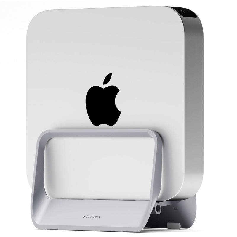 Mac Mini Stand, ABS Vertical Holder - Universal Fit for Mac Mini 2010-2024 M1 M2 M4 Pro, Compatible with Laptop & Mini PC (Gray) Gray