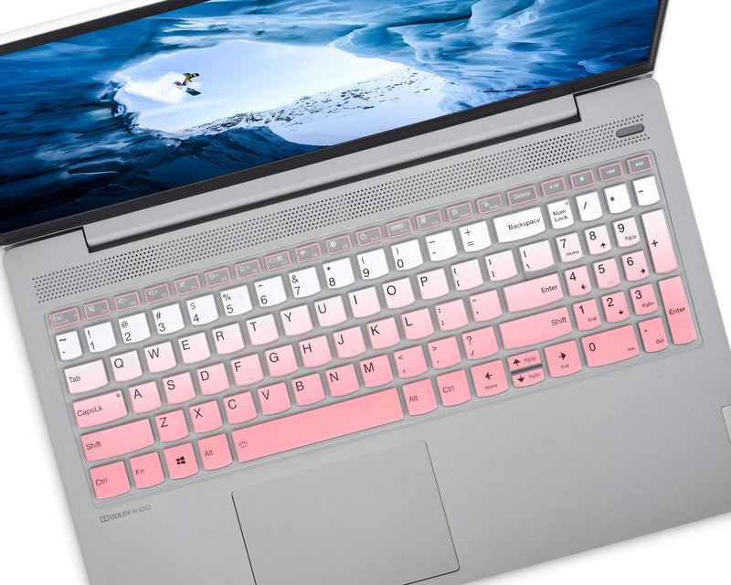 Keyboard Cover for Lenovo IdeaPad 1 1i 15ijl7 15alc7 15iau7/ideaPad 5/Yoga 7i 15.6", Lenovo Yoga 7i/IdeaPad Flex 5 5i/ IdeaPad Slim 5 16" Skin,Lenovo ThinkBook/V15 G4 G3 G2 Protector-Gradual Pink Gradual Pink
