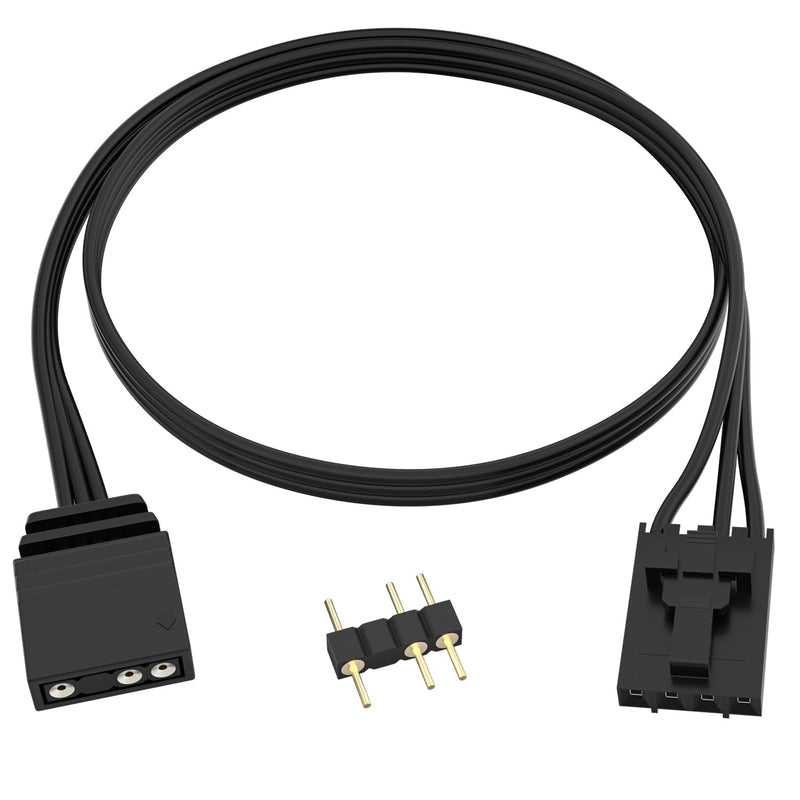 4 Pin to 3 Pin RGB Adapter for Corsair RGB HUB, Lighting Node CORE, Commander CORE and iCUE Commander CORE XT, Converter to Standard 5V 3 Pin ARGB Fan Device