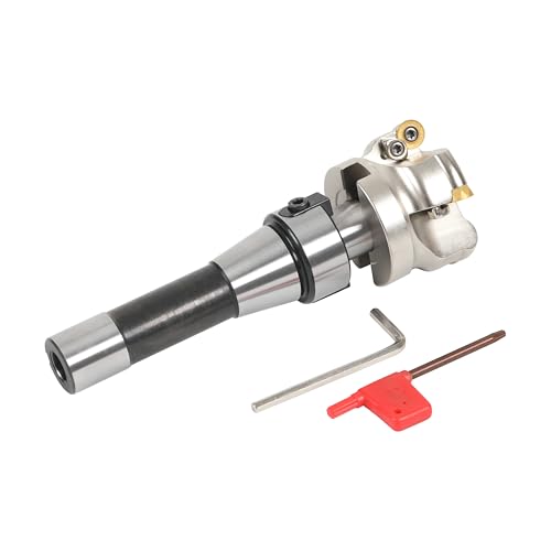 HFS(R) Face Mill Cutter Holder 63mm R8-FMB22 Shank with Cutter Inserts and Spanners for Milling EMRW 6R63-22(2.48")