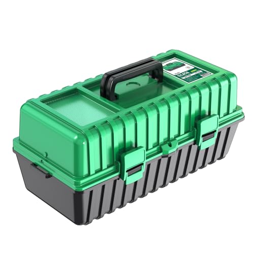 LAOA Tool box,17"/19.5"Tool Storage,Tool Organizer, Thickened Waterproof Tool Box, Maintenance Tool Car-mounted Maintenance Tool Box, Electrician Household Portable Tool Box For Going Out (17") 17"