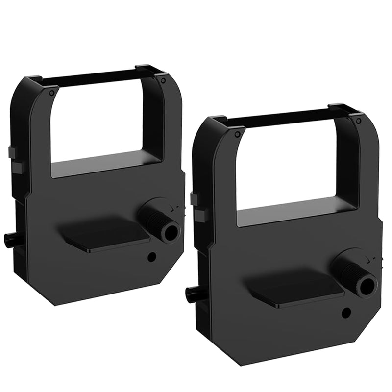 Compatible ES700 Time Clock Ribbon Replacement for Lathem 100E, 900E, 1000E, 1500E, 1600E, 5000EP, 7000E, 7500E, LT5000, VIS6011 and Acroprint ES700, ES900, 39-0121-000 Black (2 Pack) 2 Pack