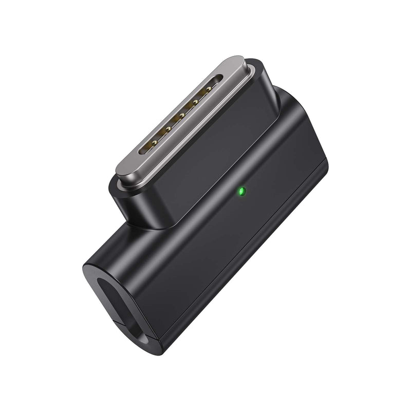 Lanhiem 140W PD Quick Charge USB C to Magnetic 3 Adapter, Compatible with Magsafe 3 Converter with LED Indicator Light for MacBook Pro 2024/2023/2021 (M1/M2/M3), MacBook Air 2022/2024(M3/M2), Grey