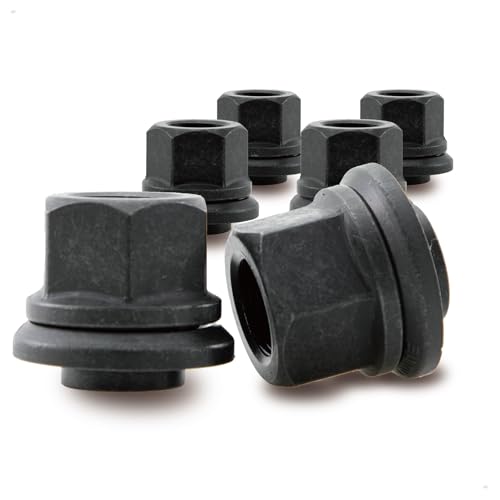 6mm Black Sleeve Lug Nuts, Hub Piloted, Single, M22x1.5, 6pcs 6mm Sleeve Nuts-M22x1.5 6