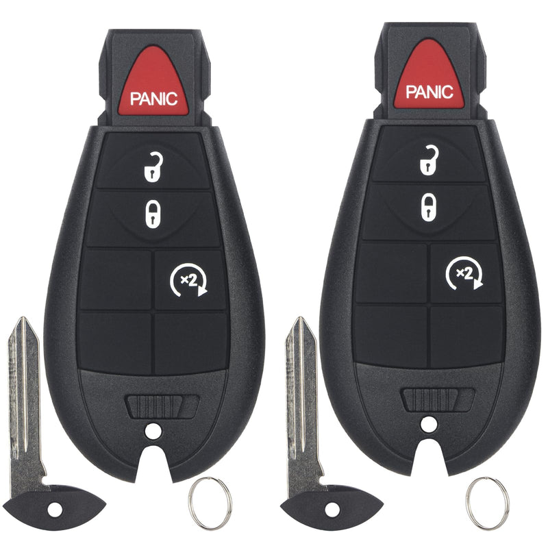 Key Fob Replacement Compatible with 2013-2021 Dodge Ram 1500 2013-2018 Ram 2500 3500 4500 5500 Keyless Entry Remote GQ4-53T (2-Pack)