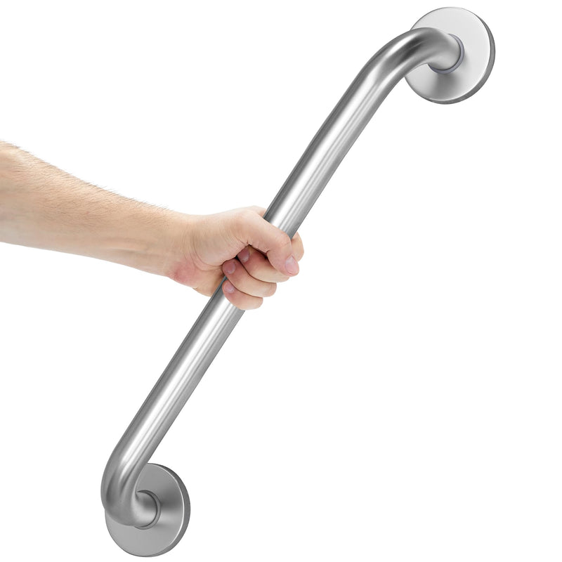 AmazerBath Grab Bars for Bathtubs and Showers Anti Slip, 24" L x 1.25" D, Handicap Grab bar Stainless Steel, Shower Grab Bars for Seniors, Bathtub Handle Grab Bars for Bathroom Holds 500LBS 24"L x 1.25"D Brushed Nickel