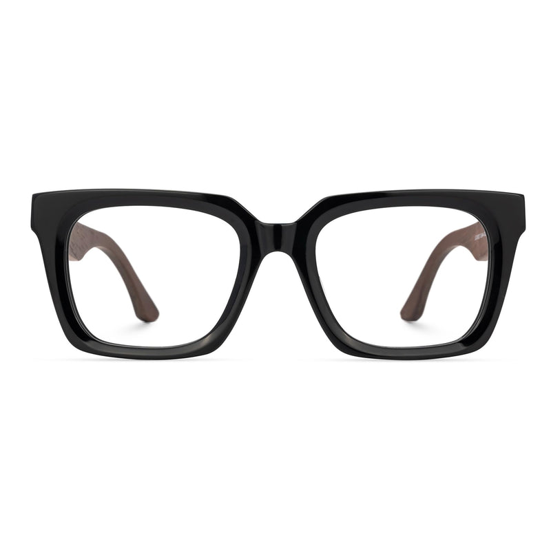Zeelool Square Blue Light Glasses for Men Non Prescription Eyeglasses Frames Fashion Eyewear Glasses with Spring Hinges Black Clear Lens
