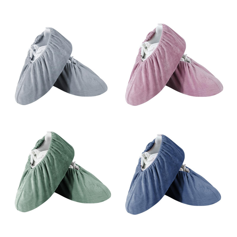 Shoe Covers, 4 Pairs of Thickened Overshoes, Reusable 36-44 | Overshoes, non-slip overshoes, washable guest shoe covers, for most adults, unisex, 4 colors