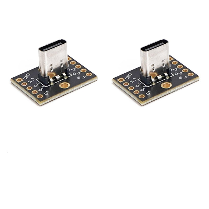 2pcs USB Type C Breakout Board-Vertical Female Connector USB Type C Connector Board PCB Converter Board