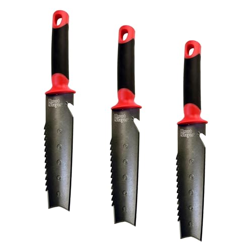 Radius Garden 16211 Root Slayer Soil Knife, Red (Pack of 3) Contemporary