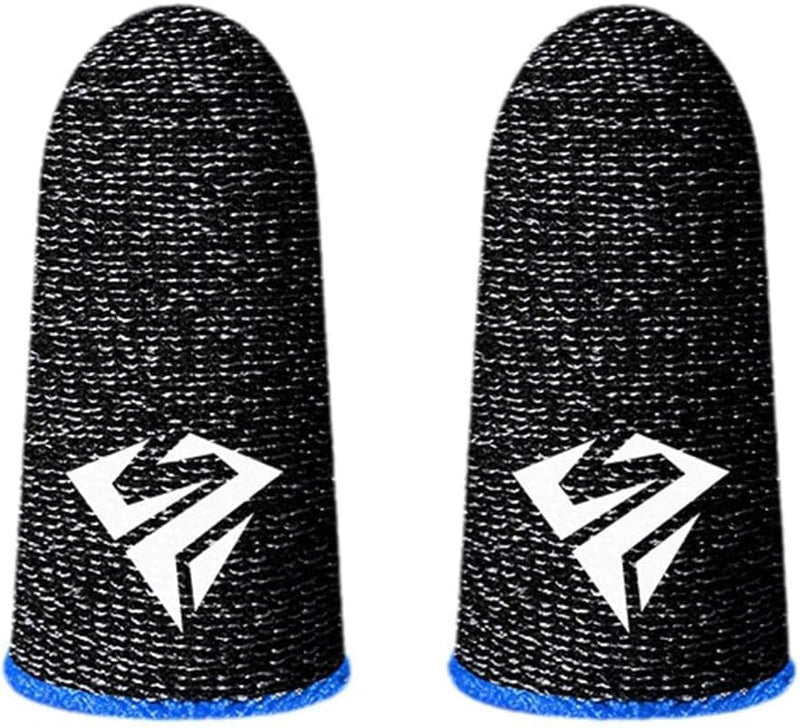 1 Pair Black for Pubg Mobile Games Gaming Finger Sleeve Breathable Fingertips Sweatproof Fingertip for Mobile Cove Slip，Gaming Accessories，Cell Phone Gaming Finger Sleeves