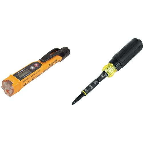 Klein NCVT-4IR 12-1000V AC Voltage Tester + IR Thermometer Bundle with 11-in-1 Ratcheting Impact Driver