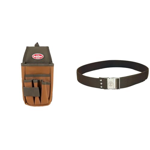Bucket Boss Utility Pouch (54170) & Klein Tools Electrician Belt (5225) for 48" Waist