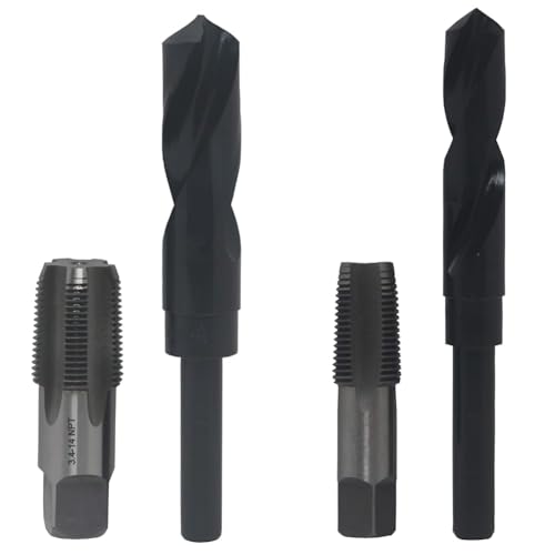 Drill America POU Series 3/4" and 1/2" NPT Carbon Steel Pipe Tap and HSS Drill Bit Sets