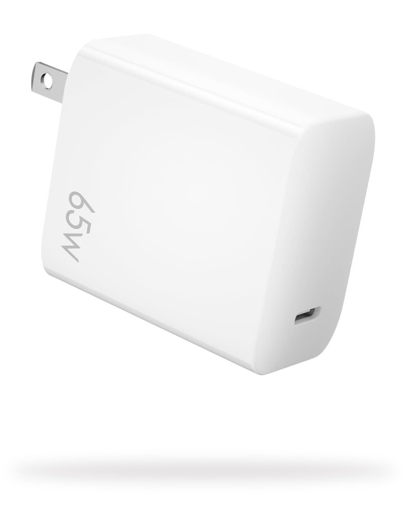 65W USB C Charger, GaN Fast Charger Block for MacBook Pro/Air, Dell XPS, iPhone 15 Pro Max/14/13, iPad Pro, Galaxy S24/S23, Pixel 8, Steam Deck, USB C Laptop Charger Power Adapter-White