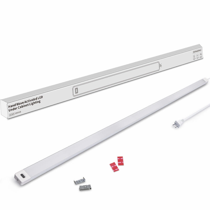 MYPLUS 36 Inch Under Cabinet Lights with Hand Wave, Under Counter Lighting 4000K Natural White,Dimmable,Plug and Play,LED Lights for Kitchen Cabinet, Cupboard, Closet, Desk 4000K-Natural White 36inch-1Pack