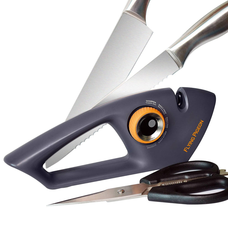 5-Stage Knife Sharpener - Adjustable Handheld Kitchen Knife Sharpener for Kitchen Knives, Chefs & Serrated Knife, Scissors (Knife Sharpening kit)