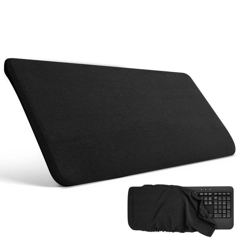 Keyboard Dust Cover, Covers Standard and Full-Size Mechanical Gaming Keyboards, Stretch Fabric Anti-Dust Keyboard Sleeve Fits Keyboards from 17.9" x 6.3" to 20.5" x 8.7", (Black, L)