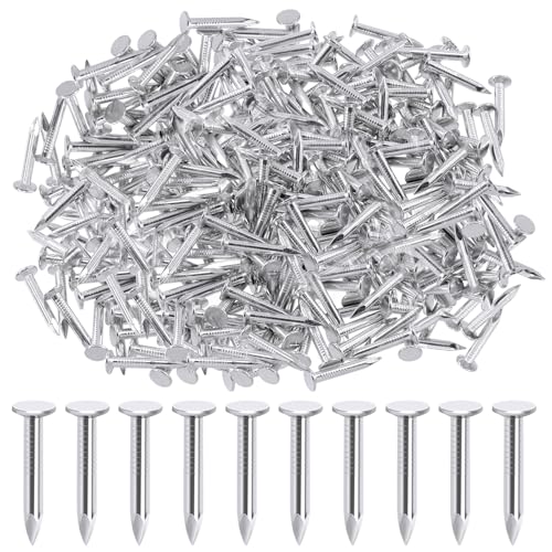 300Pcs 1-1/4 Inch 30mm Galvanized Roofing Felt Nails Asphalt Nails Slating Nails Cement Siding Nails for Roof Repair, Asphalt Tile, Landscaping Galvanized Steel