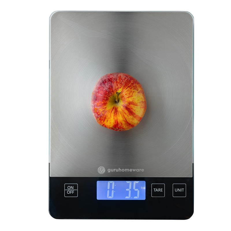 Digital Kitchen Scale – Accurate 33lb Food Scale, Measures in Grams & Ounces, USB Rechargeable, Tare Function, 5 Units – Ideal for Cooking, Baking & Meal Prep